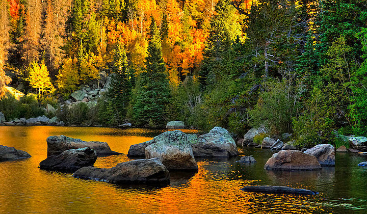 Bear lake autumn reflection