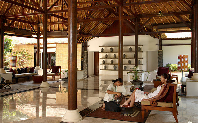 Welcome Spa Treatment upon guest's arrival at the Spa Village Resort in Tembok, Bali, Indonesia