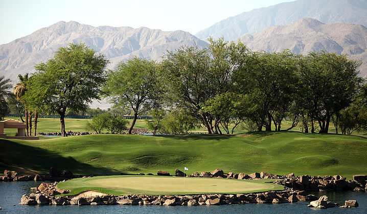 The 17th hole of the Stadium Course at PGA West in La Quinta.  Top 100 holes in the Coachella Valley (Marilyn Chung/The Desert Sun)